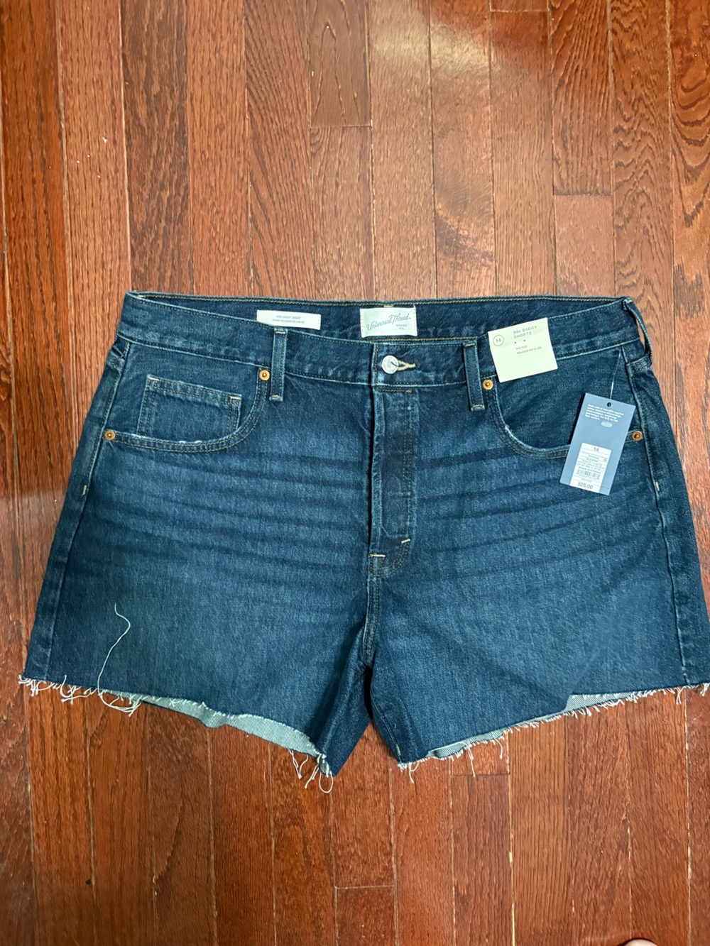 Universal Thread Dark Indigo Denim Ankle-Cropped Shorts